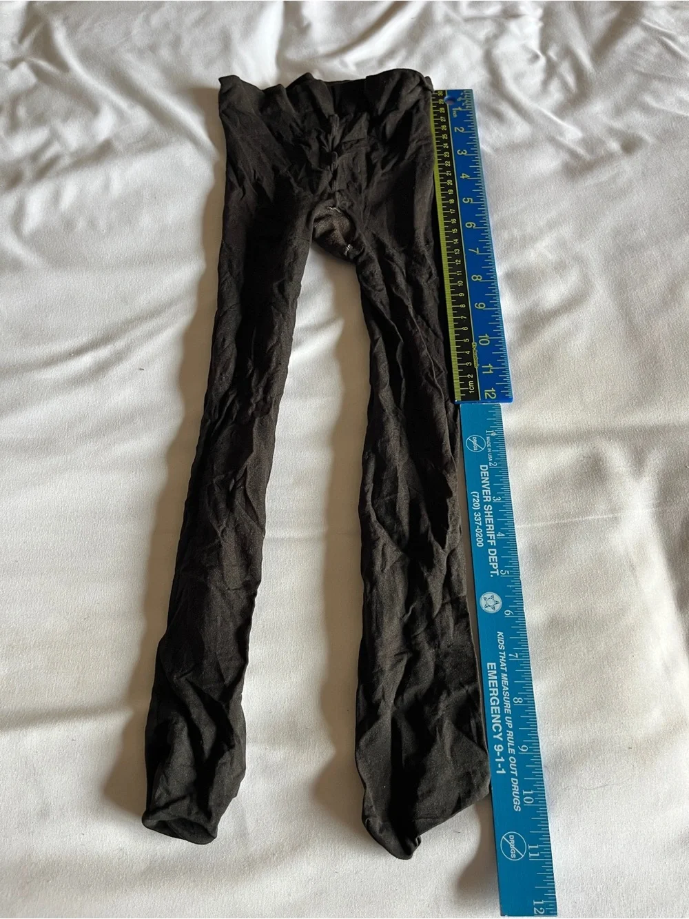 Solid Black Opaque Full Footed Tights Stockings Pantyhose Stretch